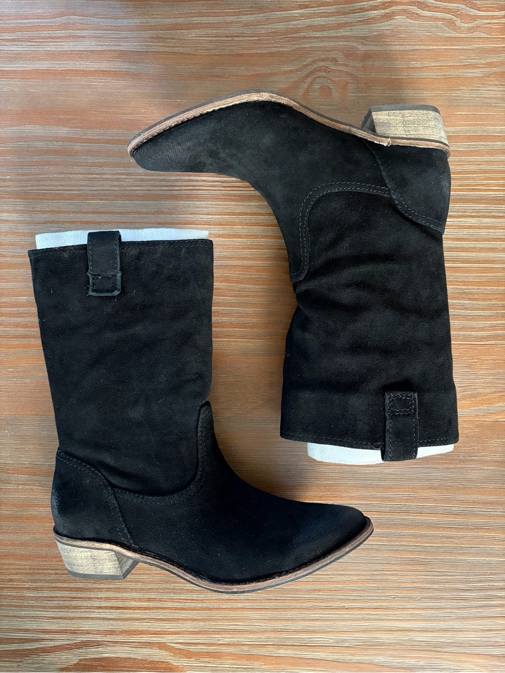 NWB Splendid Pueblo Suede Mid-Calf Heeled Boots